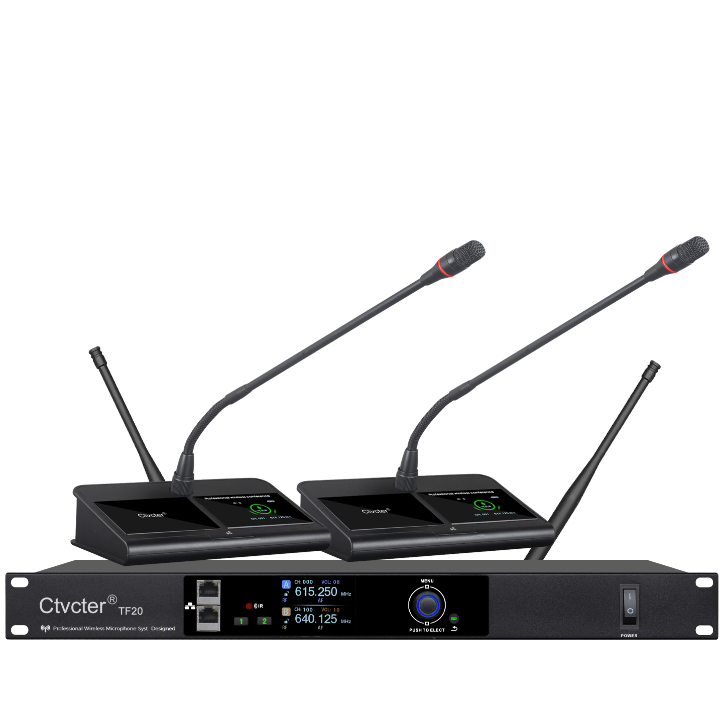 TF20一拖二无线鹅颈会议话筒