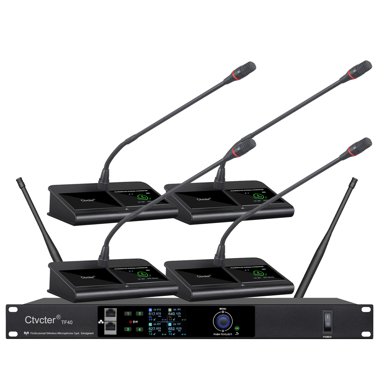 TF40一拖四无线鹅颈会议话筒